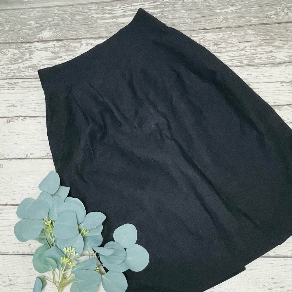 GEORGE GEORGIOU Linen Blend Straight Skirt